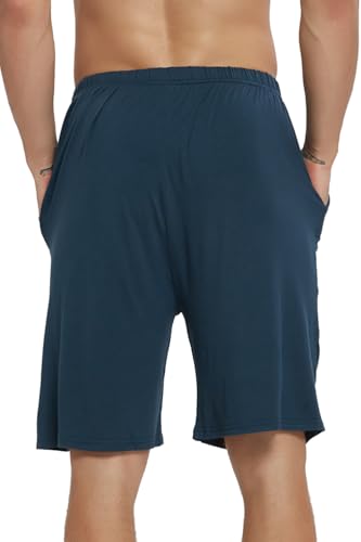 MoFiz Men's Pyjama Shorts Bottoms Ultra Soft Modal Lounge Wear Shorts with Pockets