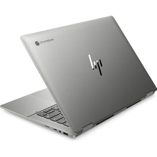 Image of HP Chromebook x360 14 Inch 2 in 1 Laptop Tablet WUXGA Touchscreen Intel Core i3 8GB LPDDR4x 128GB SSD Mic Mute Key Webcam Backlit Chrome OS 14c-cd0013dx, Mineral Silver Computer Convertible (Renewed)