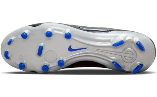 Nike Tiempo Legend 10 Club Multi-Ground Low-Top Soccer Cleats (DV4344-040, BLACK/CHROME-HYPER ROYAL) Size 102