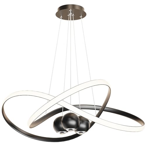 Lampe annulaire LED suspendue pour îlot de cuisine et chambre à coucher design LWX