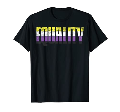 Equality Equal Rights Protest LGBTQ Non-Binary Genderqueer Maglietta