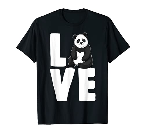 Love Pandas Tee Shirt Funny Women Bear Tee Panda Love T-Shirt