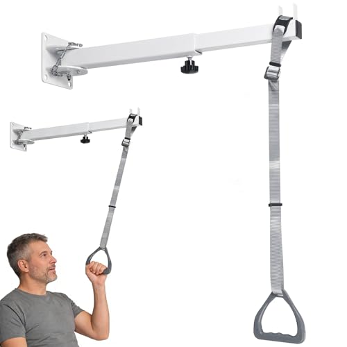 Bettgalgen für ältere Menschen Galgen für Bett Pflegebett Bettaufrichter Wandmontage Aufrichthilfe Bett mit Höhenverstellbarer Bettgriff Aufstehhilfe for Bed Mobility Aids Bedside Tragkraft 90kg