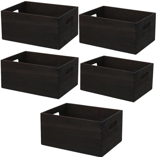 Soporte para botellas de vino en madera negra miniatura 1