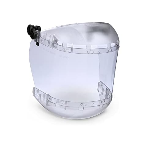 Sellstrom Dual Crown Safety Face Shield with Universal Hard Hat Slot Adapter (Hard Hat Not Included), Clear Tint, Uncoated, Clear, S38510 Cover