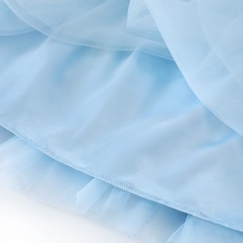 Flofallzique Toddler Tutu Dress Summer Flutter Sleeve Infant Baby Birthday Party Girls Tulle Dress for 1-6 Y4