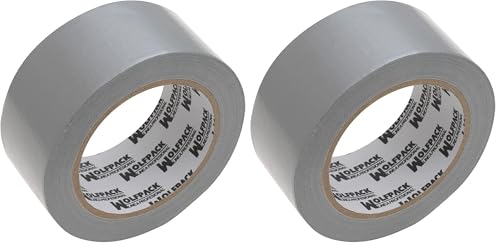 WOLFPACK LINEA PROFESIONAL - Cinta Americana Muscle Gris 48 mm. x 10 mertos. Super Resistente, Sellar, Reparar, Unir, Fijar, Sujetar, Empaquetar. (Paquete de 2)