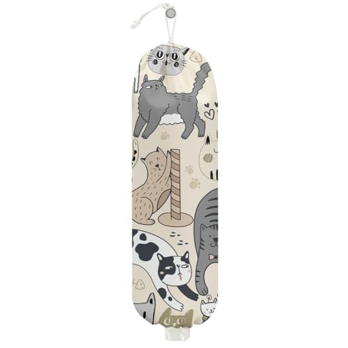 Cat Plastic Bag Holder, Wall Mount Grocery Bag Holder, Plastic Storage bag