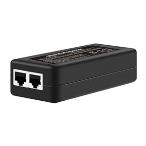 Ztyuav PoE+ injector 2,5 G 30 W non-PoE naar PoE-adapter met 2 RJ-45 poorten - 100/1000/2500 Mbps, IEEE 802.3af/at compliant, plug & play, afstand tot 100 m, ideaal voor IP-telefoons, IP-camera's