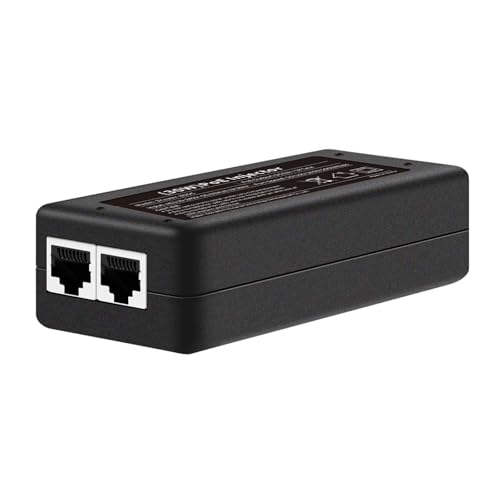 Ztyuav Injecteur PoE+ 2,5 G 30 W Non-PoE vers Adaptateur PoE avec 2 ports RJ-45 – 100/1000/2500...