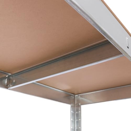 DASCK - Pack de 5 Estanterías Almacenaje Metálicas Galvanizadas 180x90x40 cm | 5 Baldas de MDF | 875kg de Carga | Estantería Industrial para Garaje, Trastero, Taller, Oficina, Almacén - imagen 5