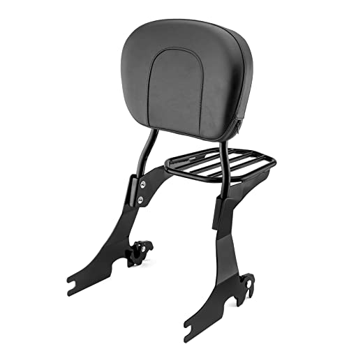 Mofun Standard Height Sissy Bar Passenger Backrest With Luggage Rack Compatible With 2004-2023 Harley Sportster Xl 883 1200 Black #TOP25