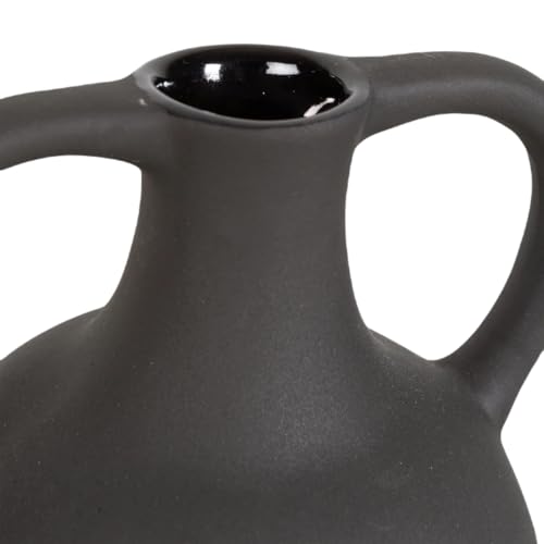 Image of Bliss Hohm Decorative Ceramic Flower Vase (5.5 inhces, Matte Black) for Home Decor and Gifting, Flower Vases for Living Room & Office Decor, Decoration Items, Wall Tabletop showpieces (Black Jini)