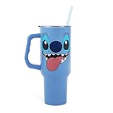 BRINGS THE COSMIC FEEL: Take your drinks to go with this exclusive stainless steel tumbler inspired by the adventures of Disney's Lilo & Stitch. The little extraterrestrial troublemaker can't wait to enjoy an earthly refreshment. A FAMILIAR FACE: Thi...