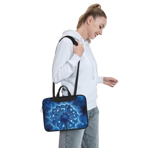Pochette ordinateur portable antichoc motif bleu avec poignée - 2
