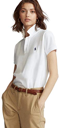 Polo Ralph Lauren Women's Classic Fit Mesh Polo Shirt, White, Medium #TOP1