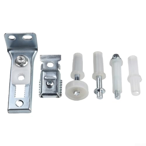 Kit de Herrajes para Puerta Plegable Bi-Fold con Rueda Guía y Pivote para Puertas de 1 a 1-3/8 pulgadas de Grosor para Reparación de Puertas de Clóset miniatura 1