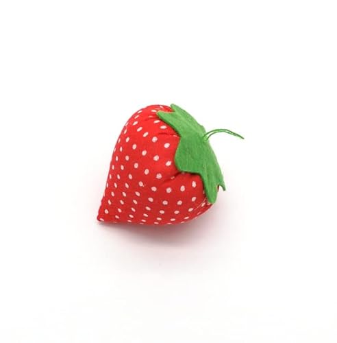 Diy Craft Strawberry Pin Cushion , Needle Holder Sewing Kit (6 X 5 Cm(2.36 X 1.97) , Red) #TOP27