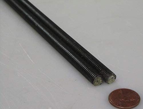 Metric Class 10.9 Steel Fully Threaded Round Rod M8 x 1.25 Thread Size x 1 Meter Length 2 Pcs.