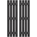 Ekena Millwork ARW401SB415X57SMH Americraft Four 3 Exterior Real Wood Spaced Board-n-Batten Shutters (Per Pair), Shadow Mountain