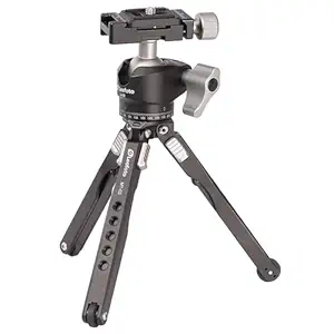 Leofoto MT-03 Tabletop Tripod, Aluminum Mini Tripod, 2 Leg Sections, Foldable Leg, Portable and Compact, 1/4