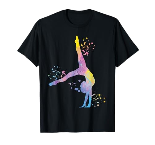 Turnerin mit Boden Mädchen Kinder Rhythmische Gymnastik T-Shirt
