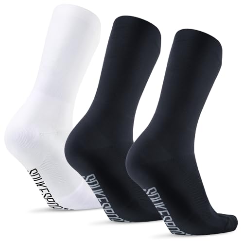 Souke Sports - Souke Sports Cycling Crew Socks 3-Pack Bicycle Bike Socks Breathable Cushion Running For Men & Women One Size