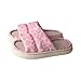 TMA EYES Women's soft soled open-toed slippers breathable non-slip fashion print design(Pink,11-11.5)