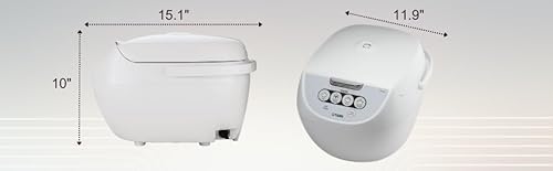 Tiger JBV-A18U-W Jbv-A18U 10-Cup (Uncooked) Micom Rice Cooker And Warmer With Tacook Food Steamer Cooking Tray Technology thumb #2
