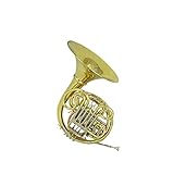 Intermediate ​French Horn B Flat to F Lacquered Gold Horn is Suitable for Beginners and Adult Bands