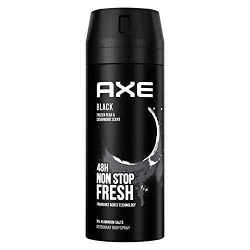 AXE Body spray Black in set da 12 pezzi, deodorante senza alluminio, 12 x 150 ml, deodorante spray per il corpo, per uomini, uomini e uomini (12 prodotti)