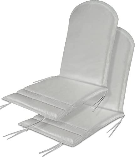 normani 2er-Set Stuhlauflagen Hochlehner - Gartenstuhlauflagen | Sitzpolster | Polsterauflagen für In- und Outdoor 135 x 55 x 6 cm Farbe Weiß