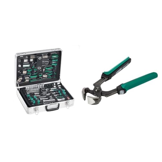 Brüder Mannesmann Alu-Werkzeugkoffer, bestückt, 108-tlg., M29075 & Mannesmann Kantenzange 7", M10928