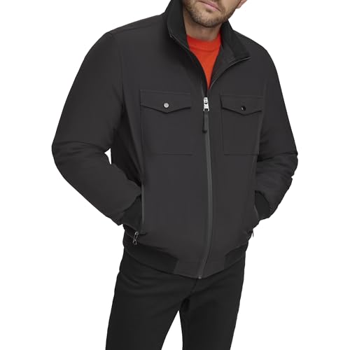 Image of Calvin Klein Men's Flextech Solid Bomber Jacket