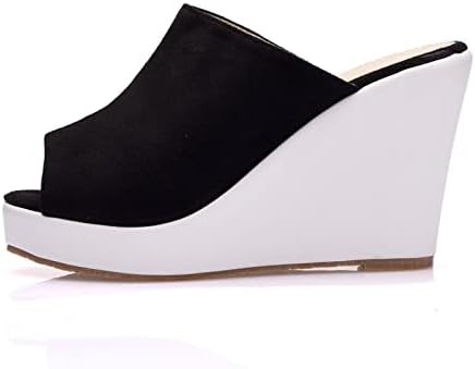 Claquettes Talons Hauts Femme Été Compensées - Sandales Plateforme Confort Avec Soutien Plantaire Anti-dérapantes