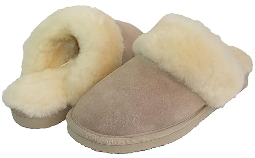 SUPER s6x Lammfell Hausschuhe slipper Damen Schaffell Pantoffel...