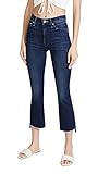 MOTHER Women's The Insider Crop Step Fray Jeans, Tongue in Chic, Blue, 27