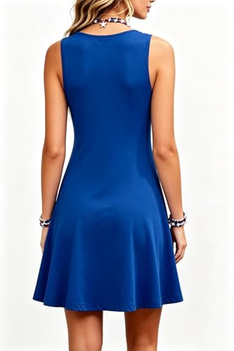 Image of Womens Sleeveless Casual Funny Patterned Holiday Dresses