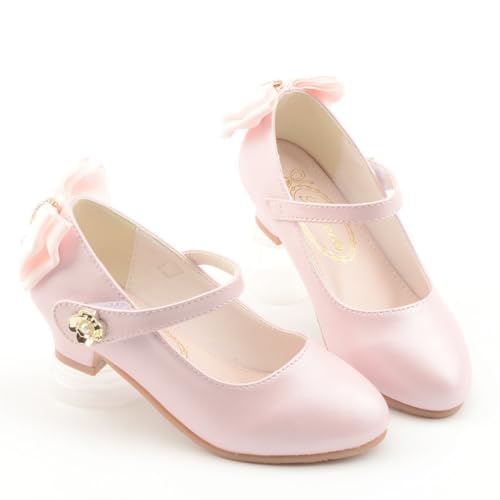 Girls Mary Jane Pump Flower Girl Wedding Party Low Heel Princess Dress Shoes for Toddler Little Kids4