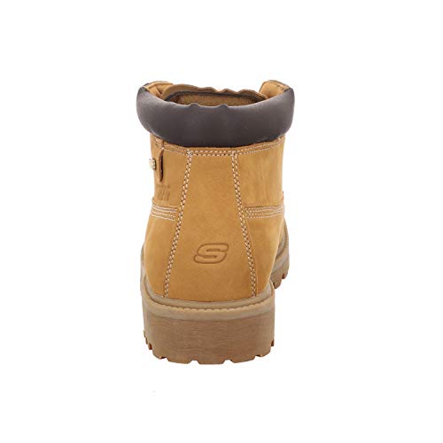 Skechers Men's Sergeants-Verdict 4442 Waterproof 6 Eye Padded Collar Boot, Wheat, 83