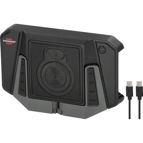 Brennenstuhl Professional Wireless Charging Pad WCP (Chargeur sans Fil avec Support pour téléphone Portable, à Monter, aimants à l'arrière, câble USB C Inclus)