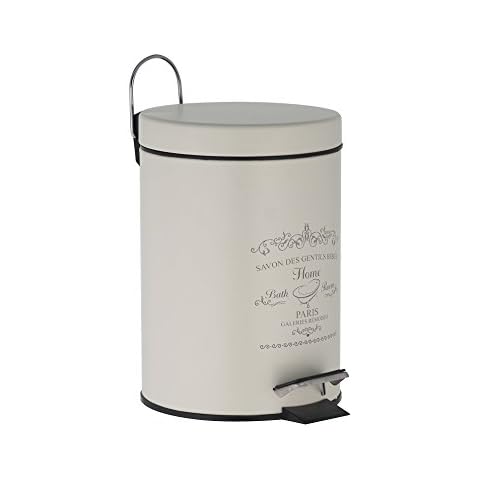 Axentia Cosmetic bin, Metal, Old White, 17 x 17 x 24.5 cm Cover