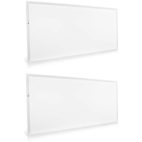 LED ENERGY PLUS 2X4 LED Flat Panel Light with Emergency Battery Backup, 50W 3000K/4000K/5000K, 0-10V Dimmable, 6500 Lumens, LED Drop Ceiling Lights, 100-277V, DLC UL Listed(2Pack) Cover