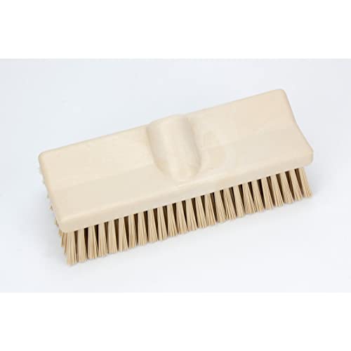 Image of SPARTA 40423EC25 Plastic Floor Scrub Brush, Wall Brush, Equipment Brush With Nonabsorbent Bristles For Industrial Kitchens, Hospitals, Commercial Cleaning, 4 Inches, Tan, (Pack of 2)