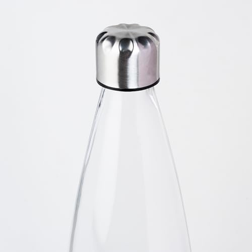 Image of Glassbunny Glass Water Bottle with Stainless Steel Lid 750ml Leak-Proof, Airtight, BPA-Free, Perfect for Water, Smoothies, Juices, Beverages Pack of 4