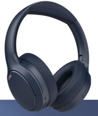 Bluetooth Headphones, Wireless Over Ear Headphones with HiFi Stereo Microphone, Foldable Lightweight On Ear 5.4 with Deep Bass for Cellphone/Travel/Office/Home (Dark Blue)