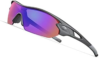 TOREGE Polarized Sports Sunglasses with 3 Interchangeable Lenes for Men Women Cycling Running