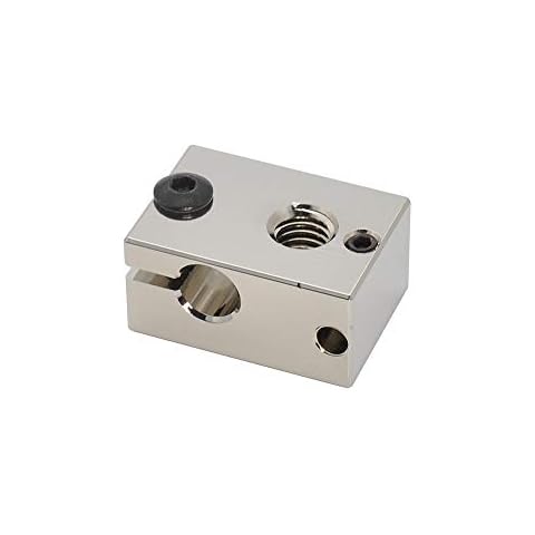 3D Printer High Temperature Plated Copper Heater Block for PT100 Cartridge Sensor Version V6 Hotend Titan Aero Extruder (Copper) Cover
