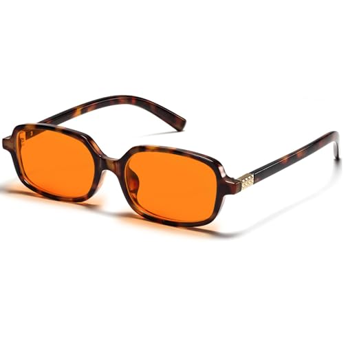 Image of Breaksun Retro Rectangle Glasses for Women Men Small Square Blue Light Blocking Glasses Vintage Eyeglasses