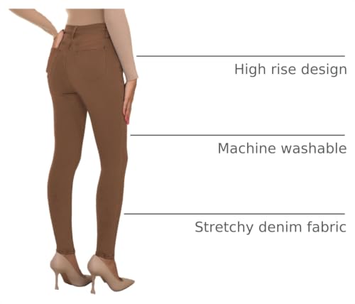Image of GRAPENT Skinny Jeans for Women High Waist Stretchy Classic High Rise Slimming Jeggings Denim Trousers Pants